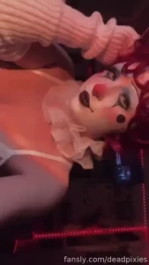 Honks cutely fyp clowngirl clown cosplay lingerie petite free pussy