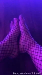 Just a little foot content featuring fishnet stockings part 2