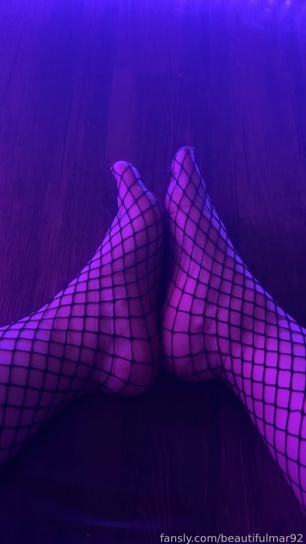Just a little foot content featuring fishnet stockings 
