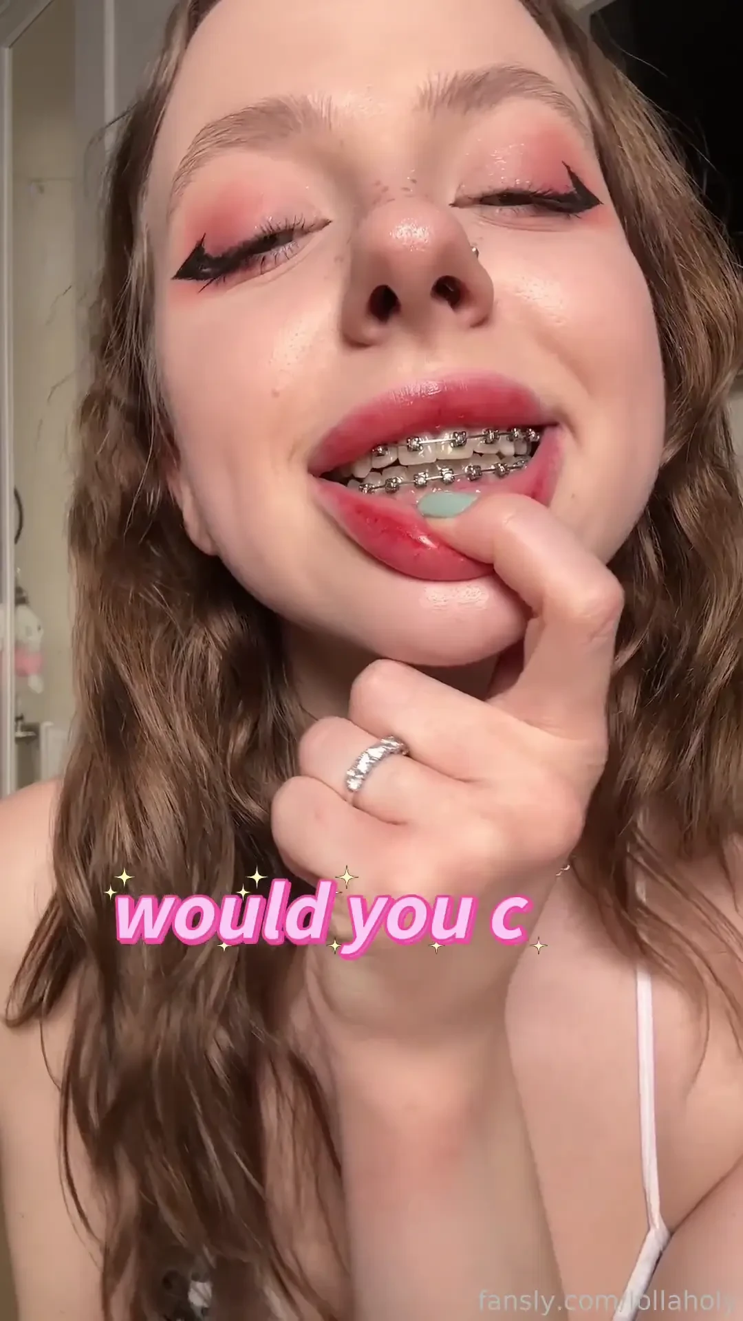 Lollaholy college altgirl cute closeup braces mouth cuteface 