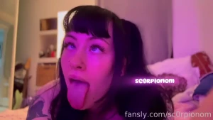 My first ahegao after face reveal i love looking dumb 3 goth gothgirl