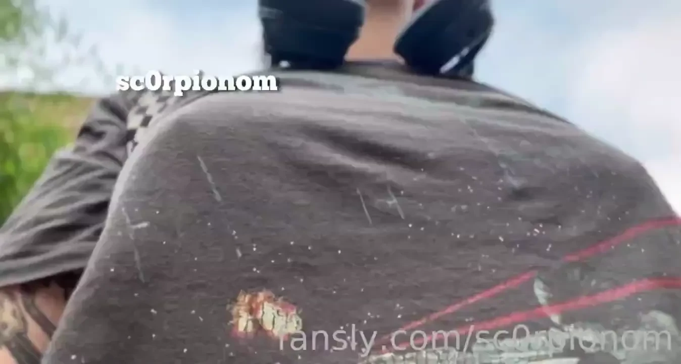 Flashing my big triple d naturals whilst walking through the forest 