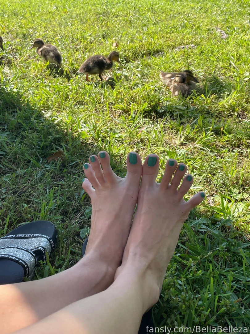 Having little ducks nibble and walk on my feet made me laugh so much 