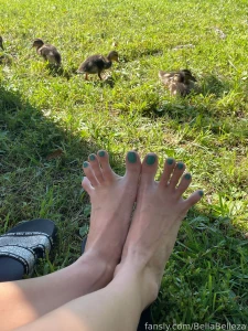 Having little ducks nibble and walk on my feet made me laugh so much