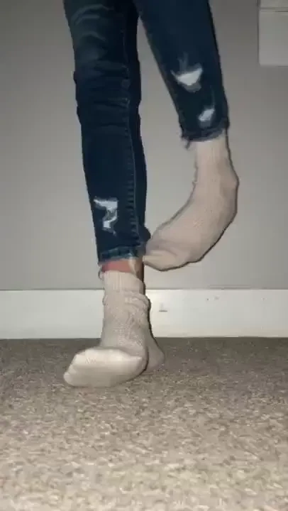 This has been such a busy week here s me taking my socks off after a 