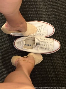 What s up chuck playing footsie in the office this morning with size part 6