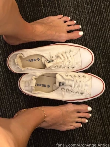 What s up chuck playing footsie in the office this morning with size part 11