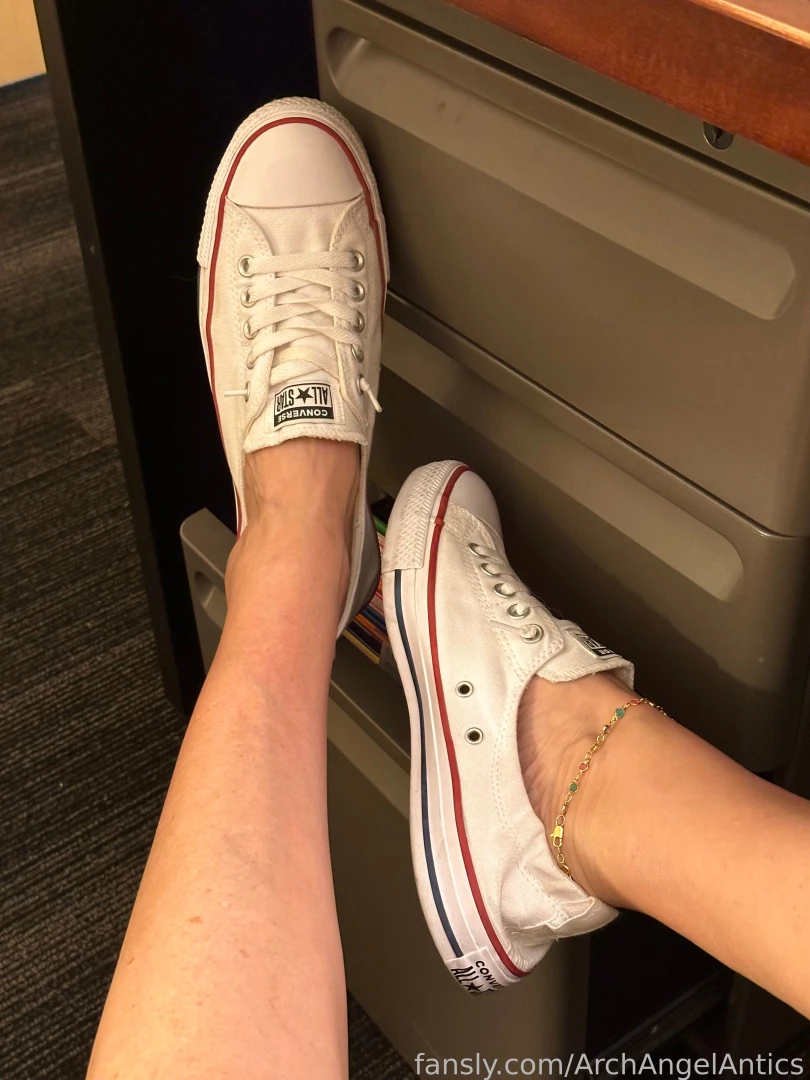 What s up chuck playing footsie in the office this morning with size part 8 