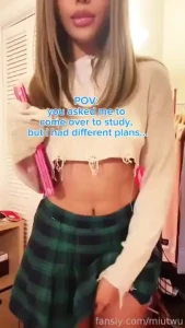 I had different plans fyp blonde skirt ebony vibrator pussy