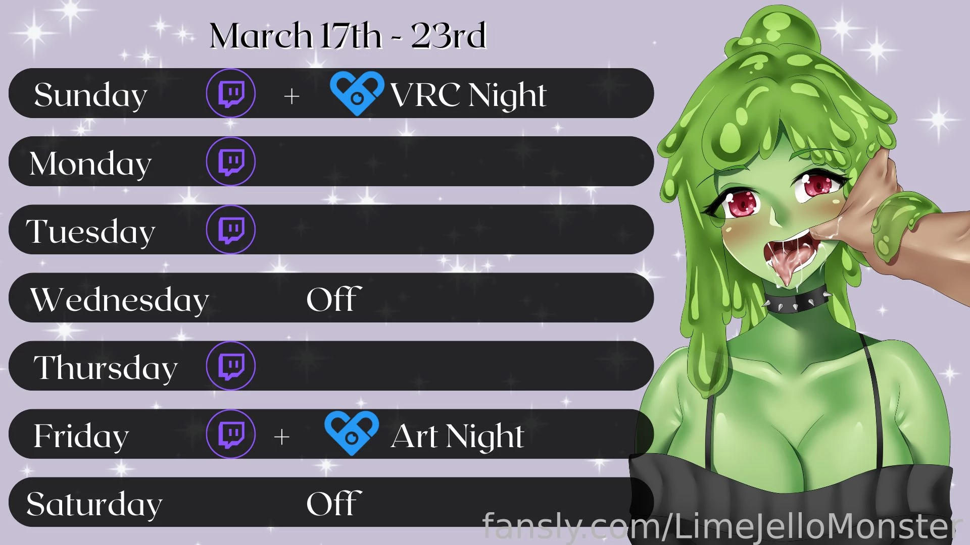 This weeks schedule hentai lewtuber slime 