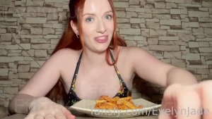 Saturday dinner quickie eating toilet redhead redheads implied pov
