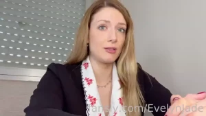 Bossy office woman reduces you office giantess foot feet