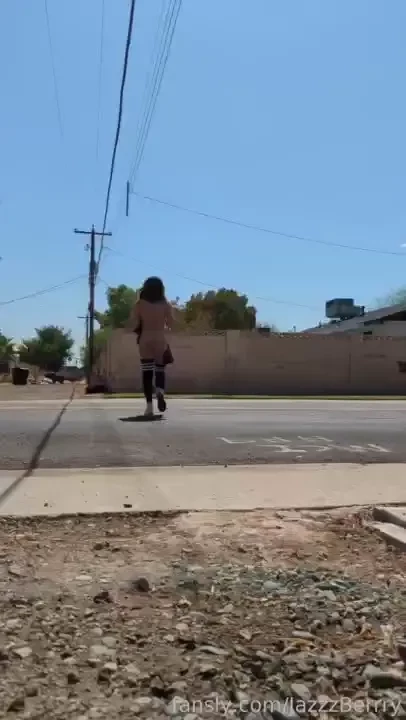 Stripping off my dress and walking across the street in the 