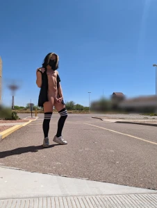 Flashing in the lot fyp public femboy twink flashing jazzzberrry exhib