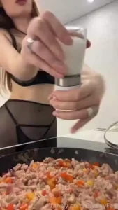 Cooking time cooking maid food foodfetish hugetits naturaltits