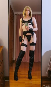 New black latex outfit with real boots tell me you want me to step on part 3