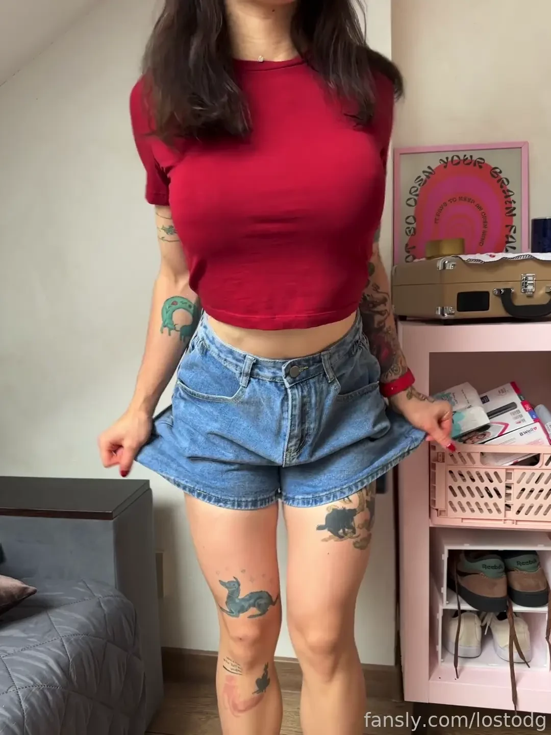 Would you believe that this girl hides a huge hairy pussy under her 