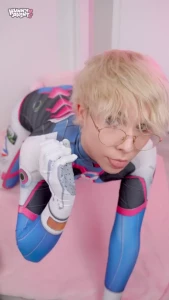 Just me playing with some dildos being silly in a dva bodysuit 3