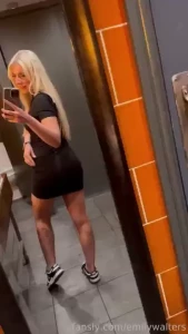 Don t tell anyone fy fyp toiletselfie petite blonde cheeky wife