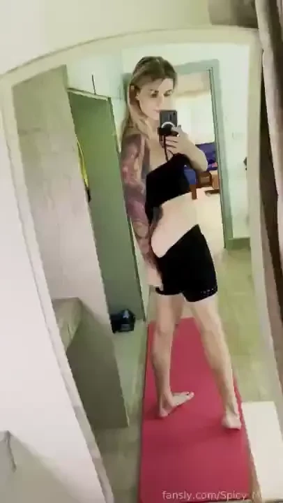 After sports training at home i got very horny and cum hot on the 