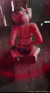 Full length dancing video dressed as harley quinn