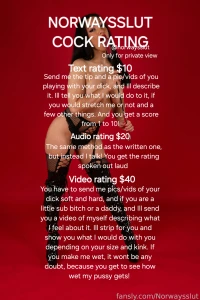 New want your dick rated by me