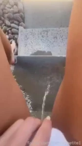 I was chilling outside and really had to pee and i didn t have any