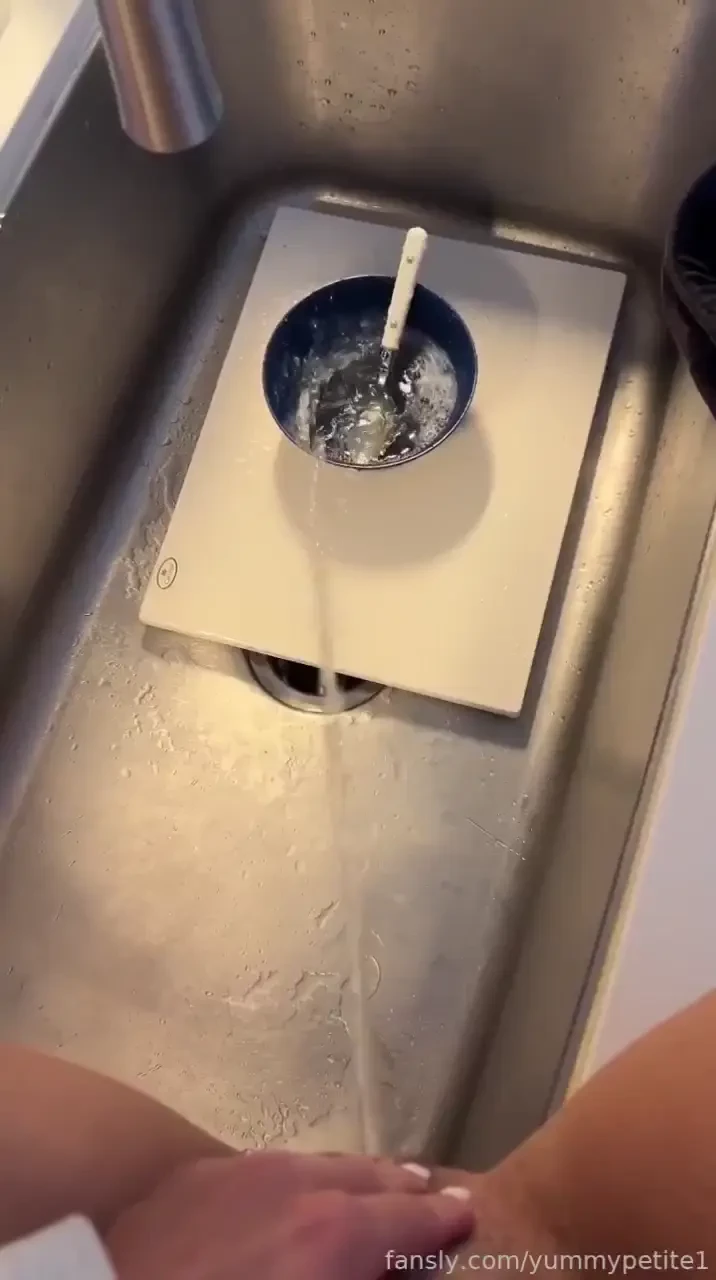 Naughty piss in the sink pee piss peeing pissing watersports 