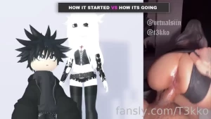 From roblox to super sticky cock riding pov with vrtualsiin dropping
