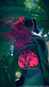 Like a predator in the jungle this big dicked bimbo is on the hunt for