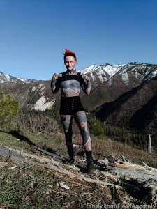 America is great im climbing mountains and showing of my titties to