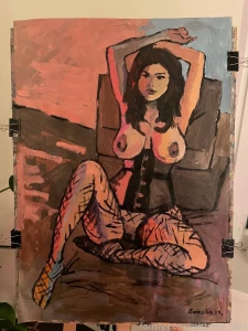 The artist painted a picture from me it was a great experience part 1