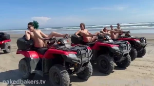 This naked atv riding video is so much fun really glad we found a