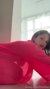 Do you like my stretch in this sheer robe didistar robe hotvideo boobs