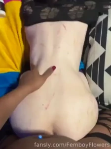 Getting my already battered ass railed 3 trans femboy smalltits riding