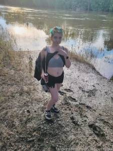 Fucking this cute alternative milf by the river might get dirty nsfw part 1