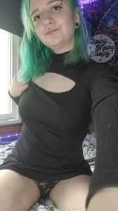 Got this cute new dress guess how long til it was on the floor though part 1