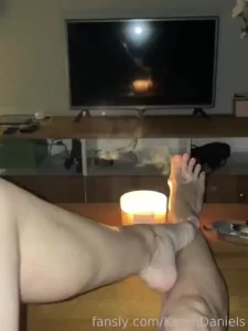 Fyp hot brunette feet foot toes cock cum custom sexy candles palo