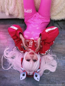 Come and have fun with me fun cosplay cute babe pink latex petite girl