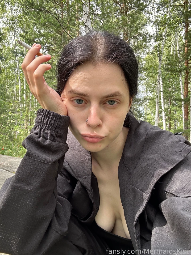 Would you go camping with me piercing smoking cigarette camping hiking 