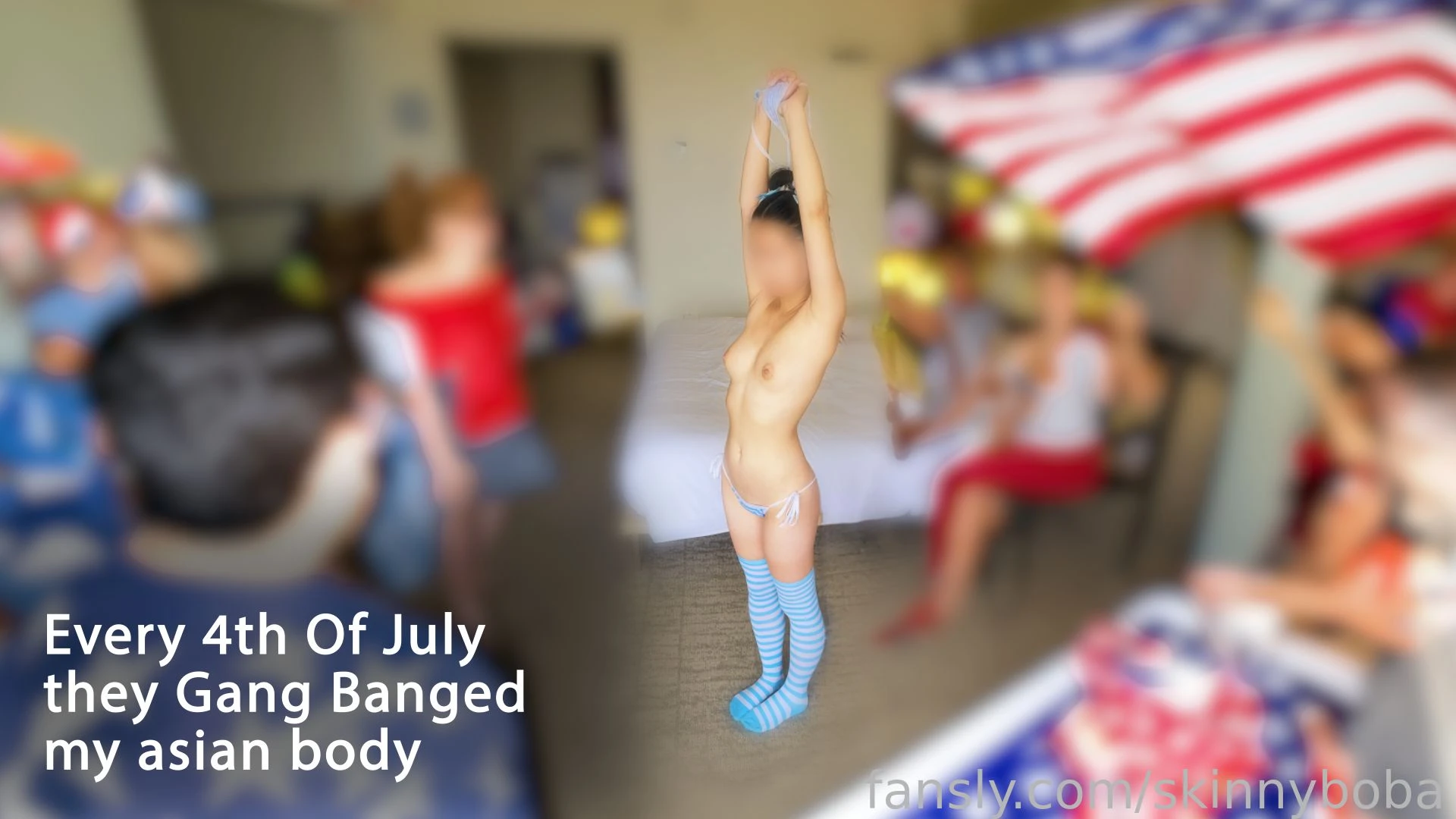 Happy 4th of july please let me serve you with my asian body young 