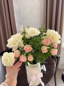 When you get flowers the world gets a little brighter