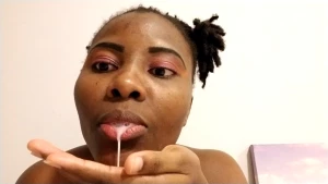 Watch me breastfeed myself right from my boobs part 1