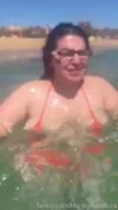Harley s first topless adventure on a public beach in barcelona part 7