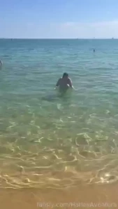 Harley s first topless adventure on a public beach in barcelona
