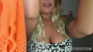 Uncensored extended version of the neon fishnet bodysuit try-on even