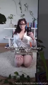 White lingerie always makes me feel like the goddess i am librarian