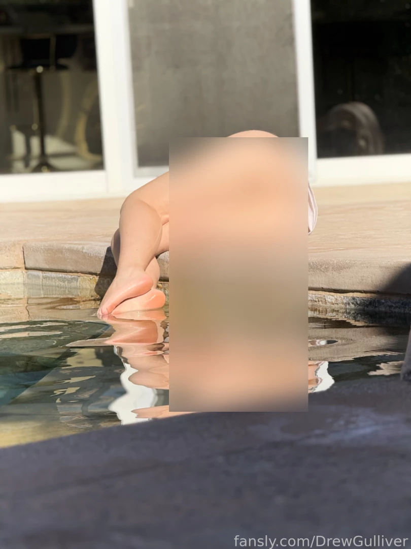 Nothing like a nice dip in the pool while wearing nothing but a white 