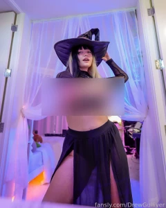 Witch costume part 2 with my tits out