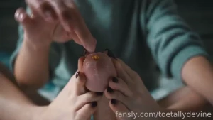 Sounding my bull s cock with your tiny body